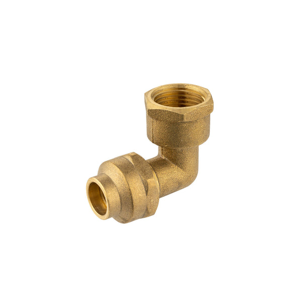 Brasshards 15FL x 15FI Brass Female Flared Compression Elbow LF