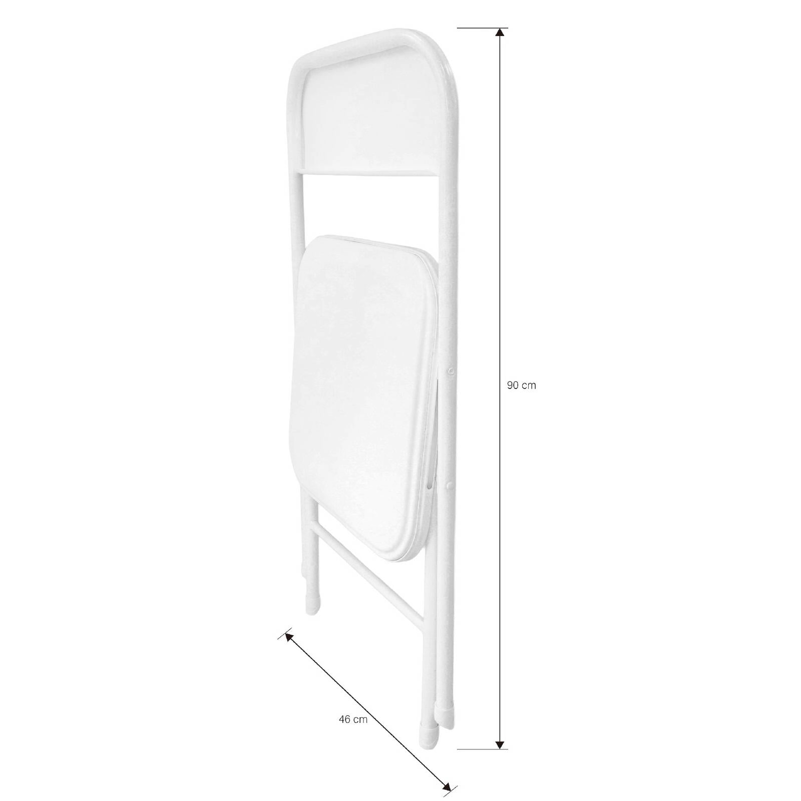 Marquee White Folding Chair - Image 9 of 9