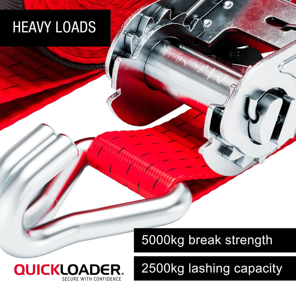 Quickloader Ratchet Strap Tie Down 10m 2500kg Lashing Capacity - Image 2 of 12
