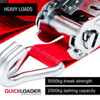 Quickloader Ratchet Strap Tie Down 10m 2500kg Lashing Capacity - Image 2 of 12
