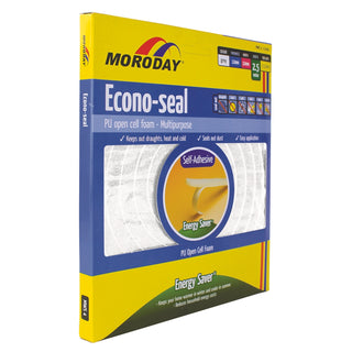 Moroday 12 x 12mm x 2.5m White Econo Weatherseal Tape