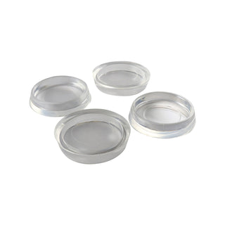 Surface Gard 37mm Clear Plastic Round Castor Cup - 4 Pack