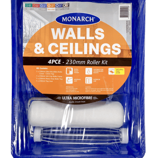 Monarch 230mm 4 Piece Walls & Ceilings Ultra Microfibre Roller Kit