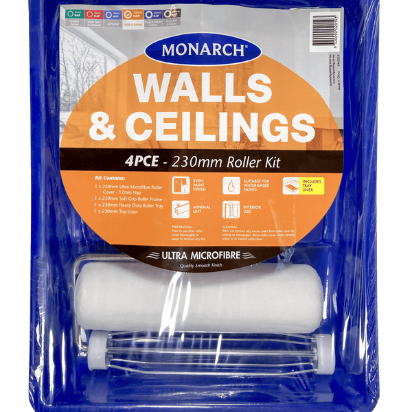 Monarch 230mm 4 Piece Walls & Ceilings Ultra Microfibre Roller Kit