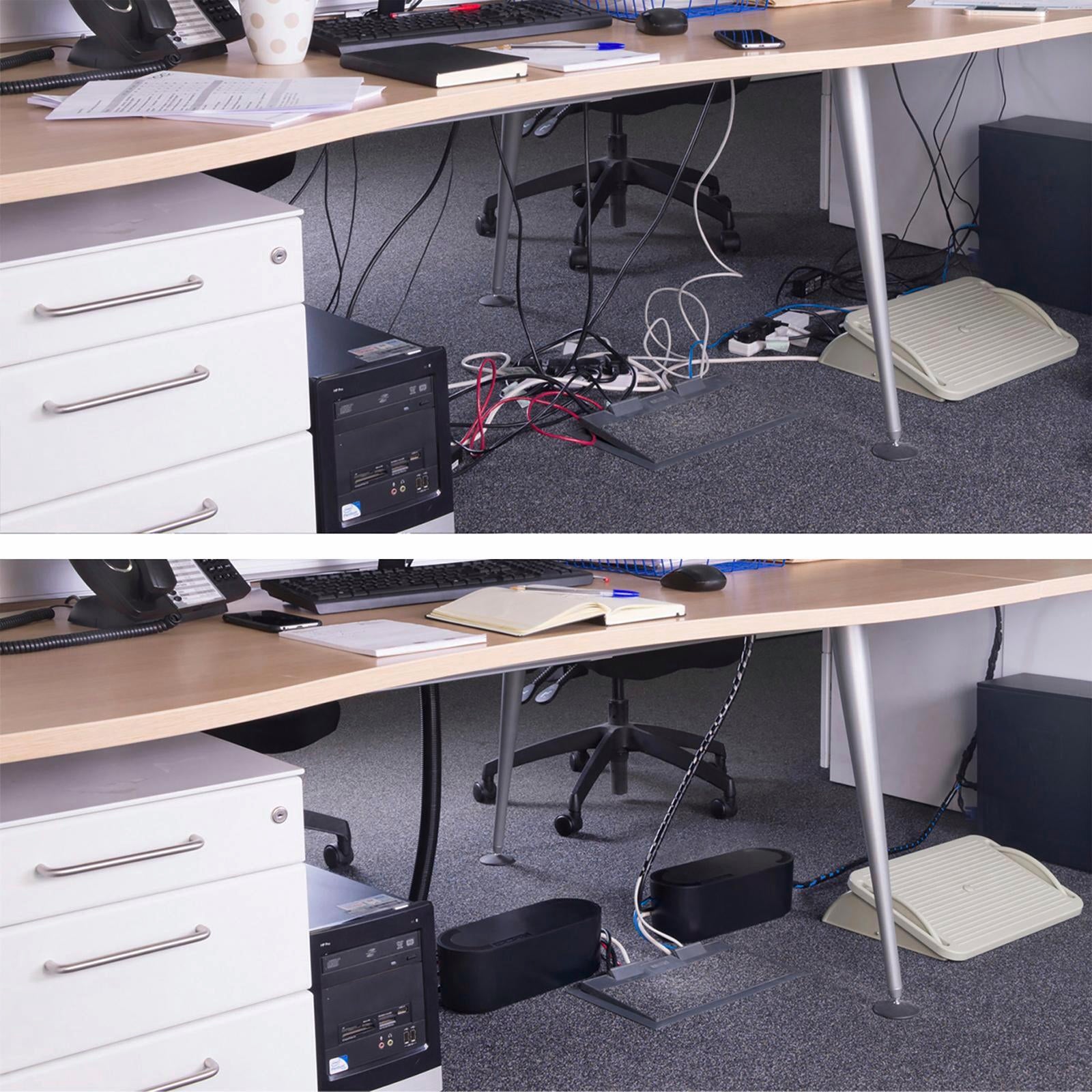 D-Line Small Black Cable Tidy Unit Management Box - Small - Image 3 of 10