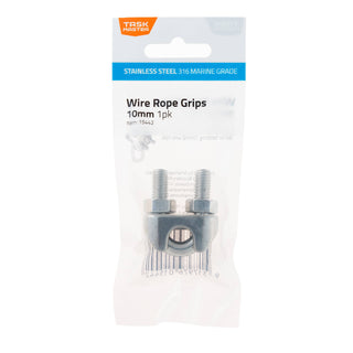 Taskmaster 10mm 316 Stainless Steel Wire Rope Grips