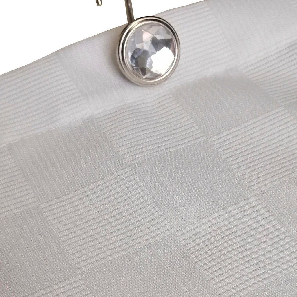 Barelli 180 x 180cm Checkerboard Jacquard Shower Curtain - Image 3 of 6