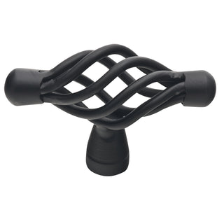 Prestige 71mm Black Twist T Shape Knob