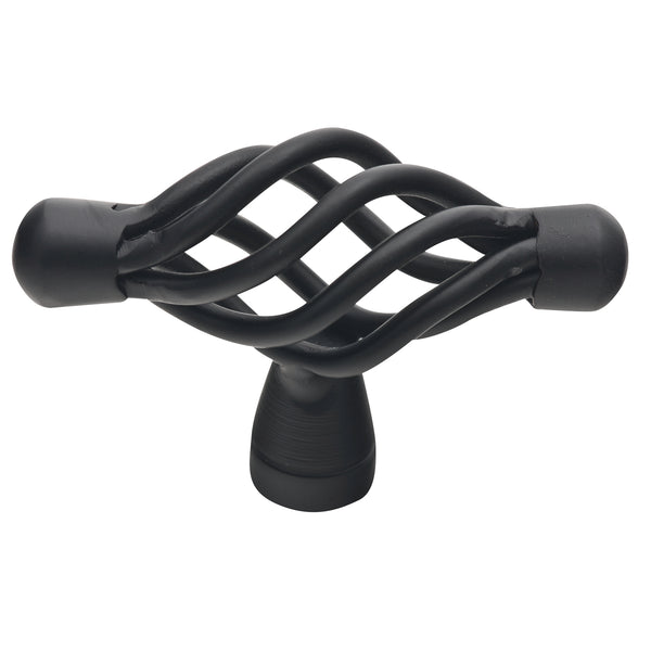 Prestige 71mm Black Twist T Shape Knob