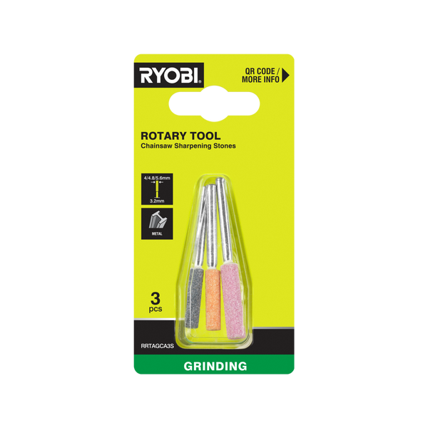 Ryobi 3 Piece Rotary Chainsaw Sharpening Stones Set