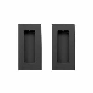 Delf 102mm Matte Black Square Flush Pull -2 Pack