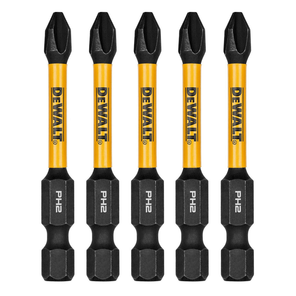 DeWALT FLEXTORQ 57mm PH2 Driver Bit 5 Pack DWAF2PH2IR5 - Image 1 of 2