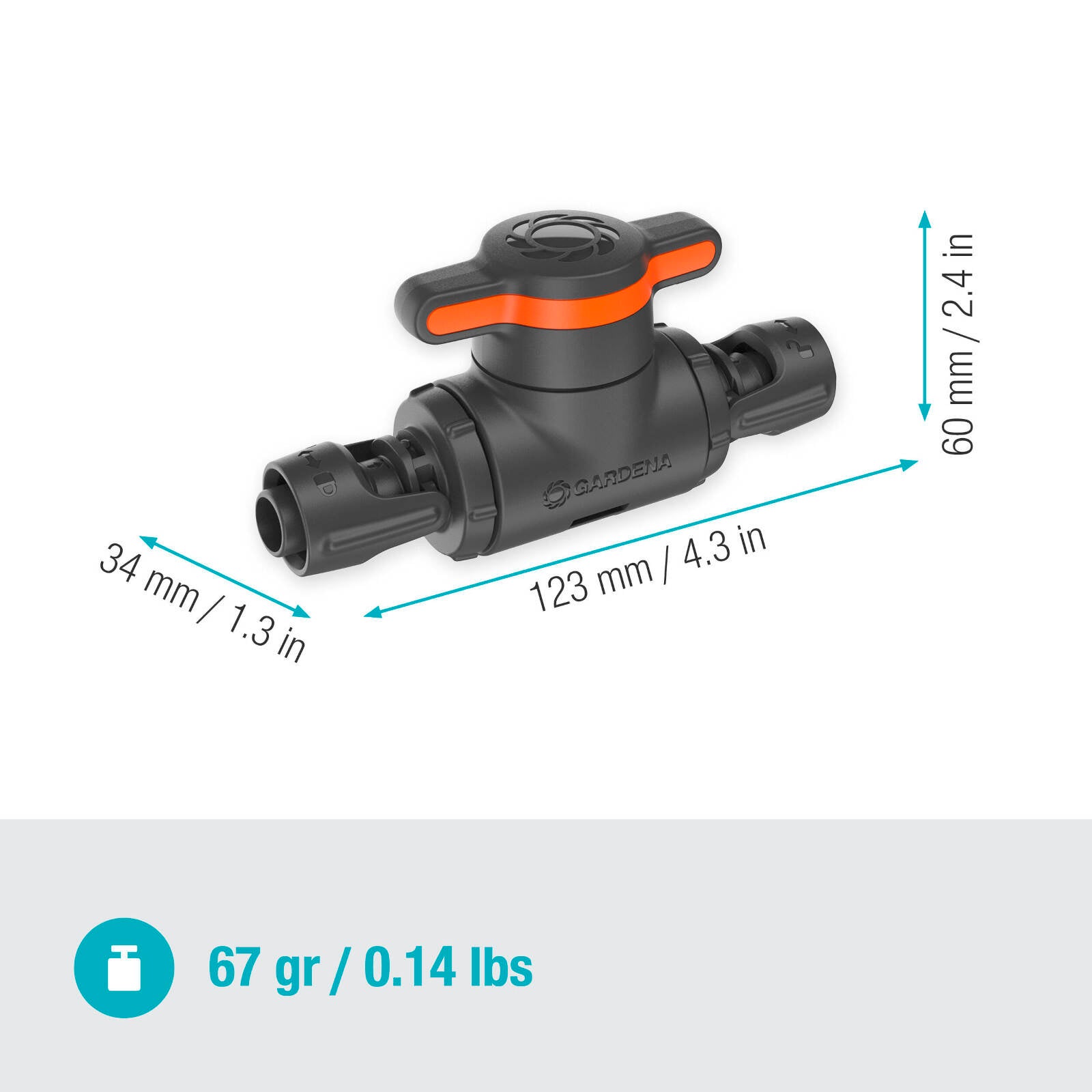 GARDENA 13mm Micro Irrigation Shut-Off / Regulation Valve - Image 9 of 9