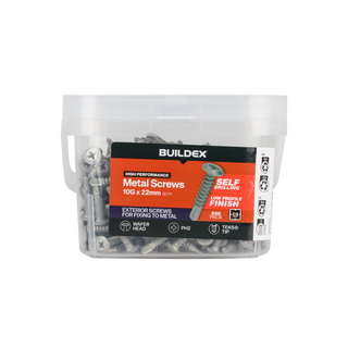 Buildex 10G x 22mm Class 3 Sheet Metal Screws - 500 Pack