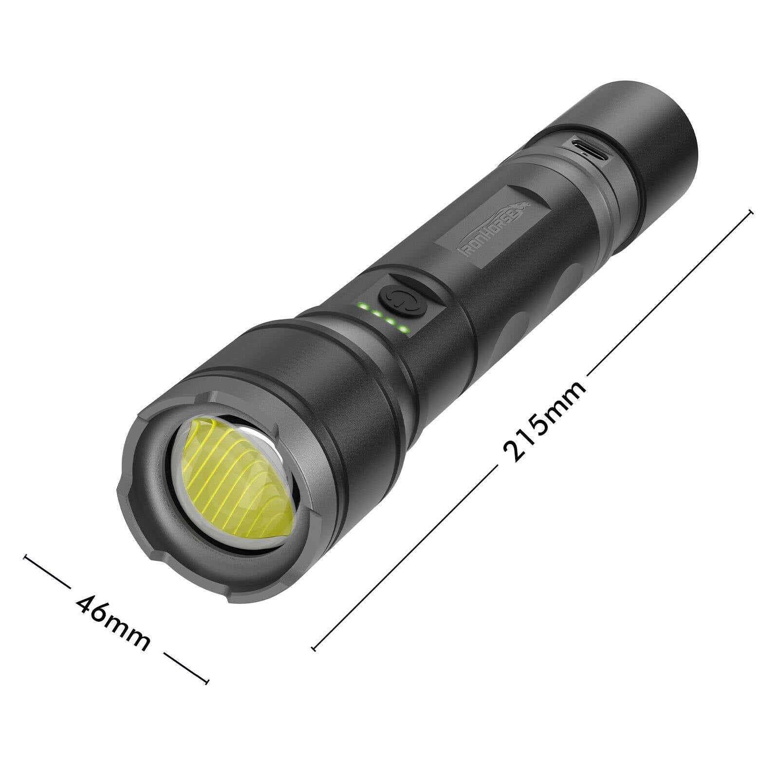 Ironhorse 1100lm Premium Hybrid Dual Power Torch Flashlight - Image 6 of 6