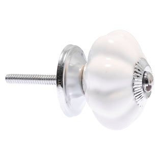 Lane White 43mm Ceramic Flower Knob