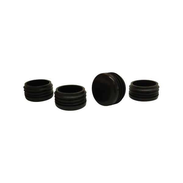 Surface Gard 32mm Black Round Plastic Internal Chair Tip - 4 Pack