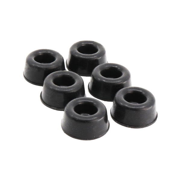 Surface Gard 22mm Black Round Rubber Bumper - 6 Pack