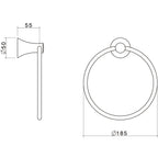 Caroma Polished Chrome Elegance Towel Ring - Image 4 of 4
