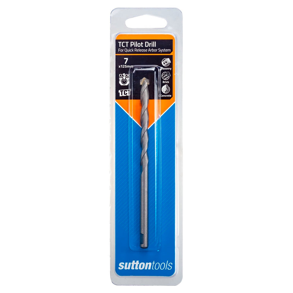 Sutton Tools 7 x 125mm Quick Release Holesaw TCT Pilot Drill - Image 1 of 2