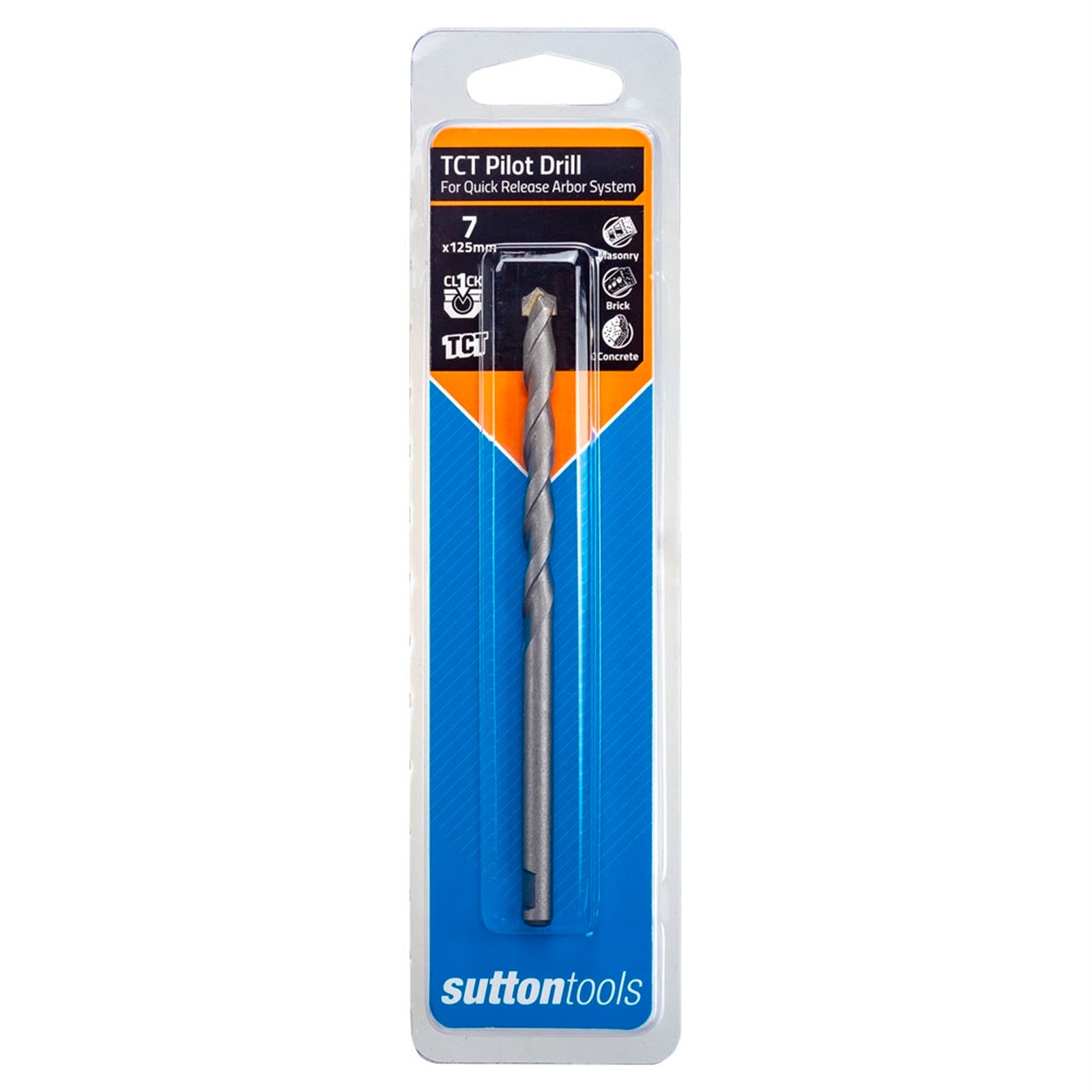 Sutton Tools 7 x 125mm Quick Release Holesaw TCT Pilot Drill - Image 1 of 2