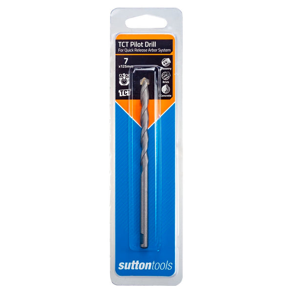 Sutton Tools 7 x 125mm Quick Release Holesaw TCT Pilot Drill
