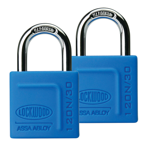Lockwood 30mm Solid Brass 120N Series Padlock With Silicone Cover - 2 Pack
