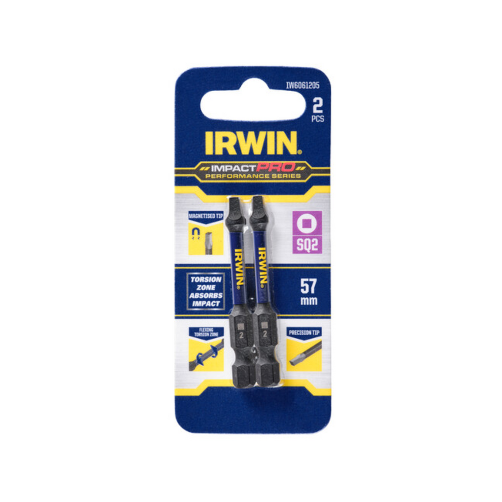 IRWIN 57mm SQ2 Impact Pro Performance - 2 Pack - Image 1 of 8
