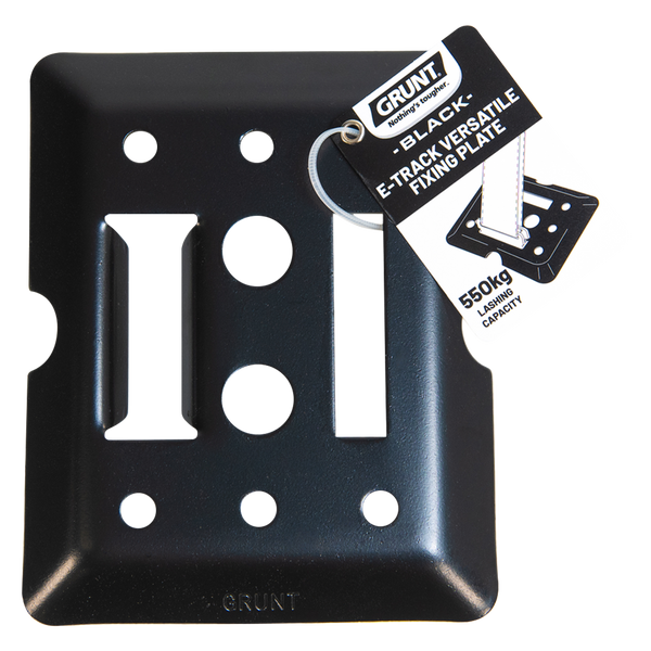 GRUNT Black E-Track Versatile Fixing Plate