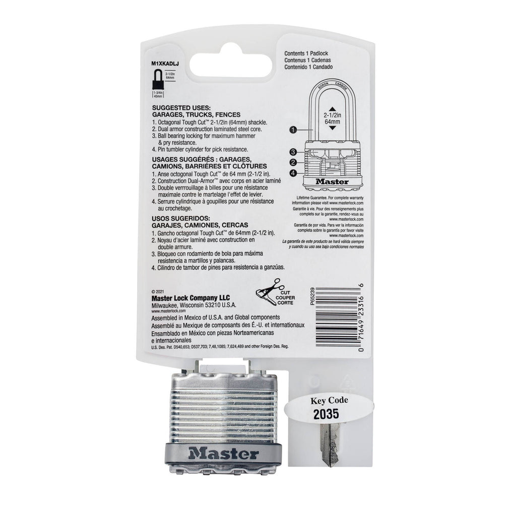 Master Lock 45mm Magnum With 64mm Extra Long Shackle Padlock - Image 9 of 18