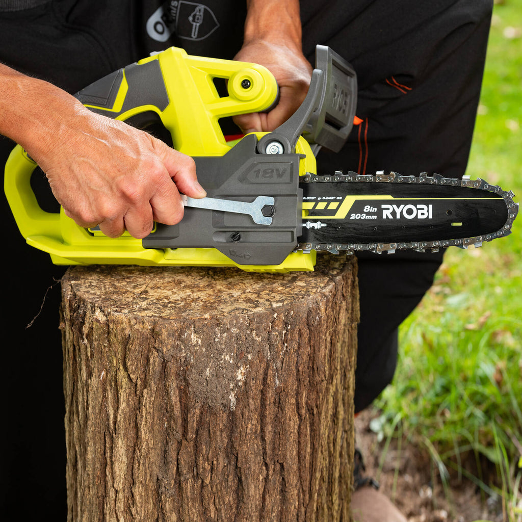 RYOBI 18V ONE+ 8" (203mm) Pruning Chainsaw Tool Only - Image 8 of 9