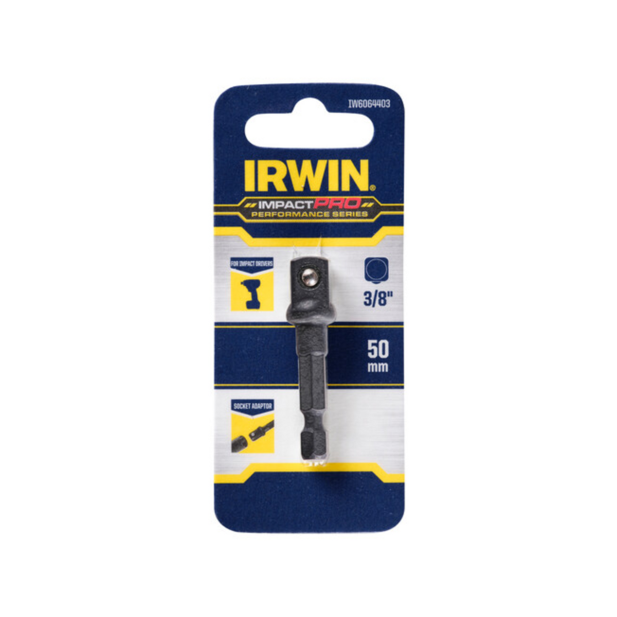 IRWIN 50mm 3/8" Impact Pro Performance Socket Adaptor - Image 1 of 2