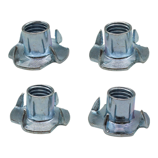 M6 Zinc Plated T Nuts - 4 Pack - 6mm