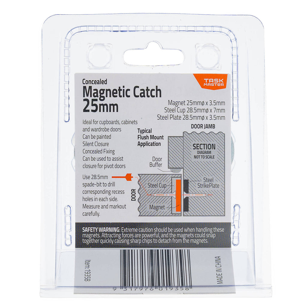 Taskmaster 25mm Concealed Magnetic Catch - Image 2 of 7