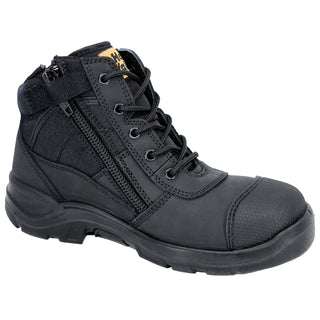Hard Yakka Black Side Zip Slate Safety Boot - Size 10