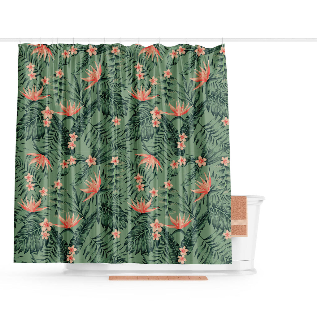 Barelli 180 x 180cm Peva Shower Curtain Tropic Bloom - Image 2 of 2