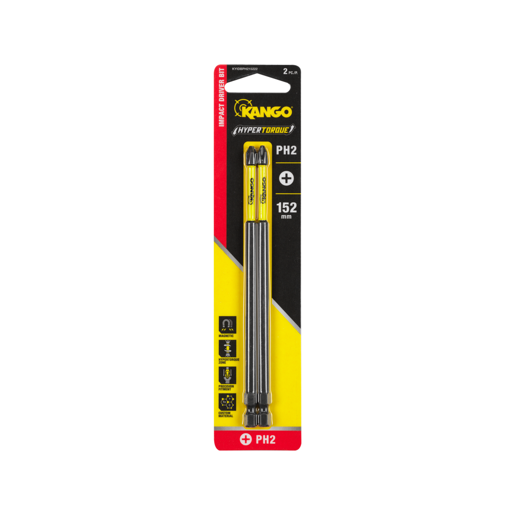 Kango HYPERTORQUE™ 152mm PH2 Impact Driver Bit 2 Pack 