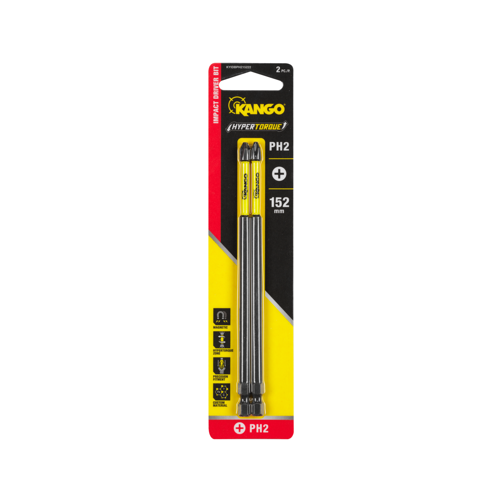 Kango HYPERTORQUE™ 152mm PH2 Impact Driver Bit 2 Pack 