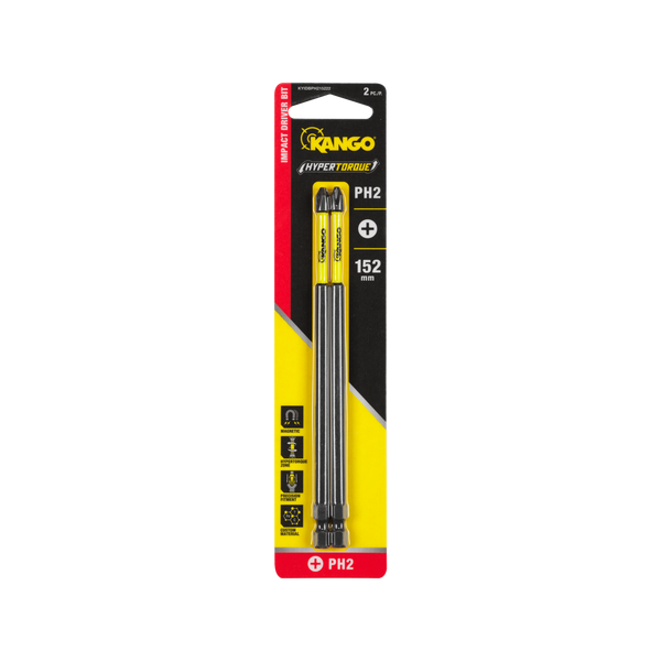 Kango Hypertorque 152mm PH2 Impact Driver Bit - 2 Pack