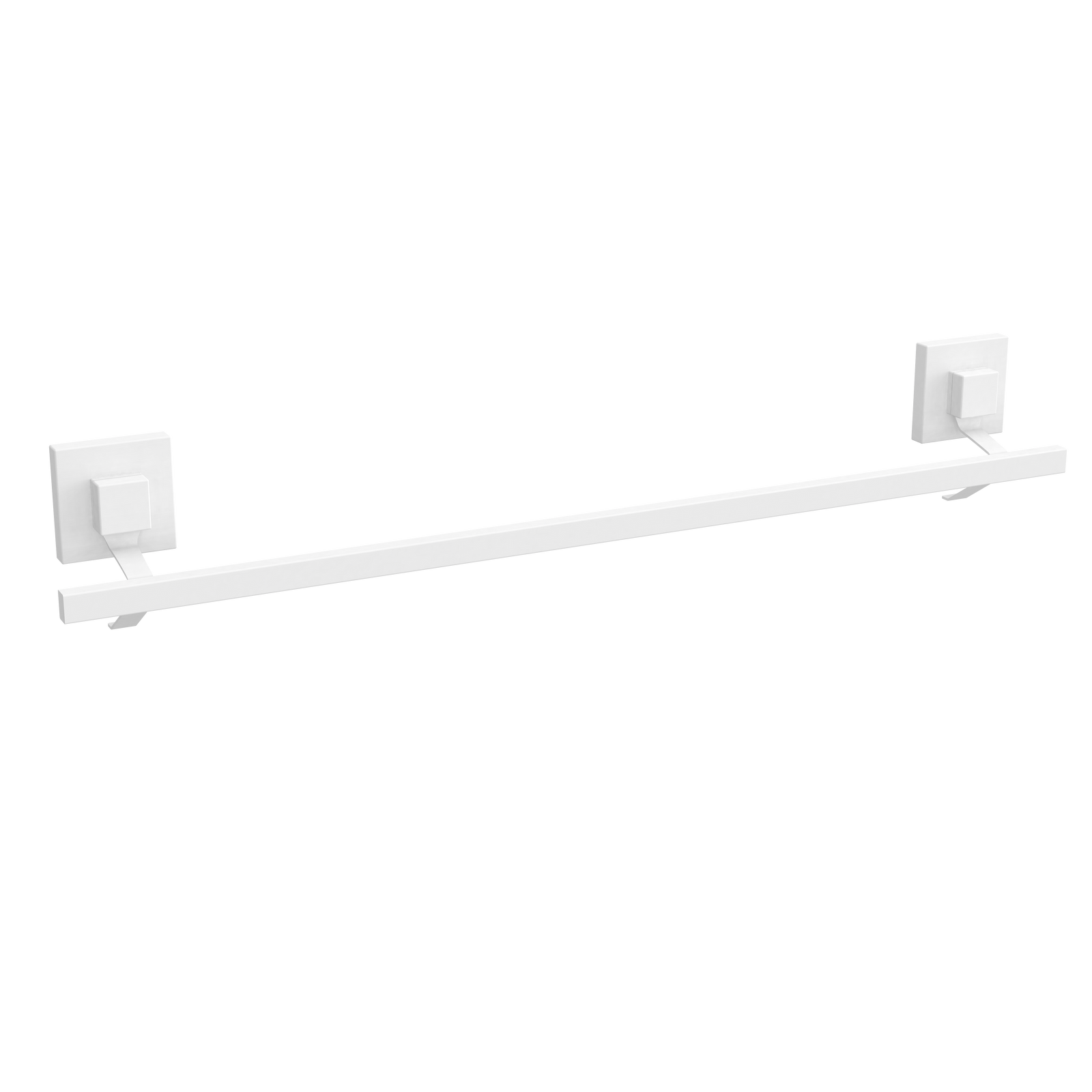 Fusion-Loc 60cm Matte White Style Suction Single Towel Rail - Image 1 of 2