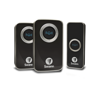 Swann Double Chime Black Wireless Plug-In Doorbell