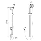 Flexispray Chrome Splash Rail Shower 5 Function - Image 3 of 3