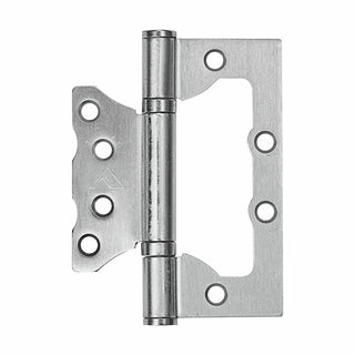 Pinnacle 100mm Satin Chrome Fixed Pin Hirline Hinge - 2 Pack