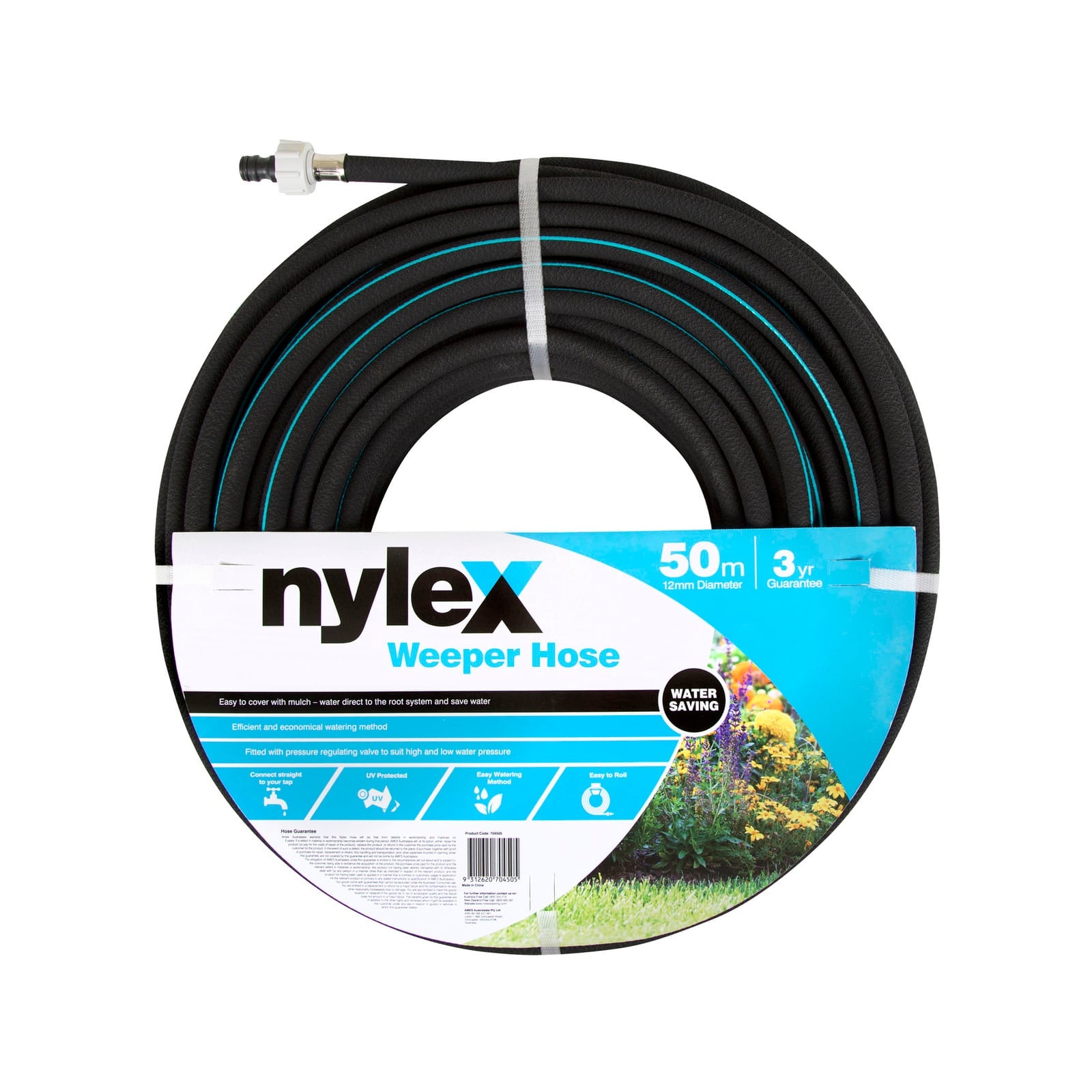 Nylex 12mm x 50m Weeper Hose With 2m Garden Hose - Image 1 of 3