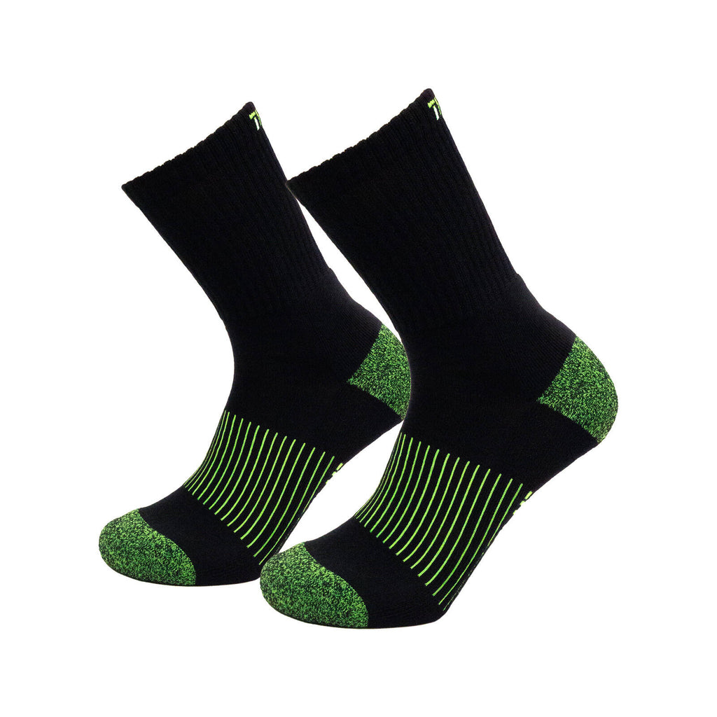 Tradie Men's Black Ribbed Cotton 3 Pack Crew Socks - Size 7-10 - Image 2 of 15