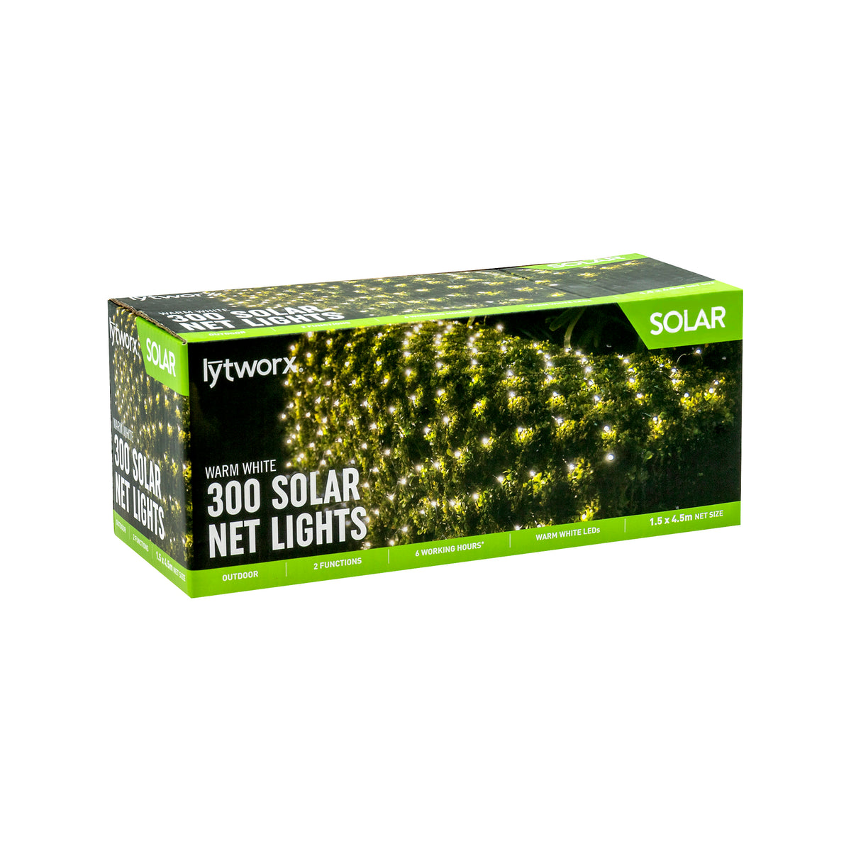 Lytworx 1.5 x 4.5m Warm White Solar Net Light - Image 1 of 2