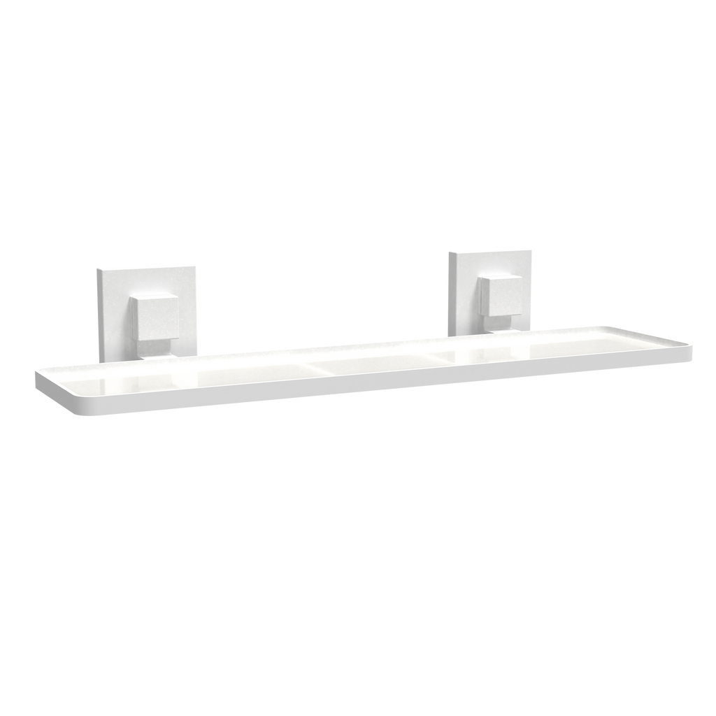 Fusion-Loc Matte White Style Suction Acrylic Shelf - Image 1 of 10