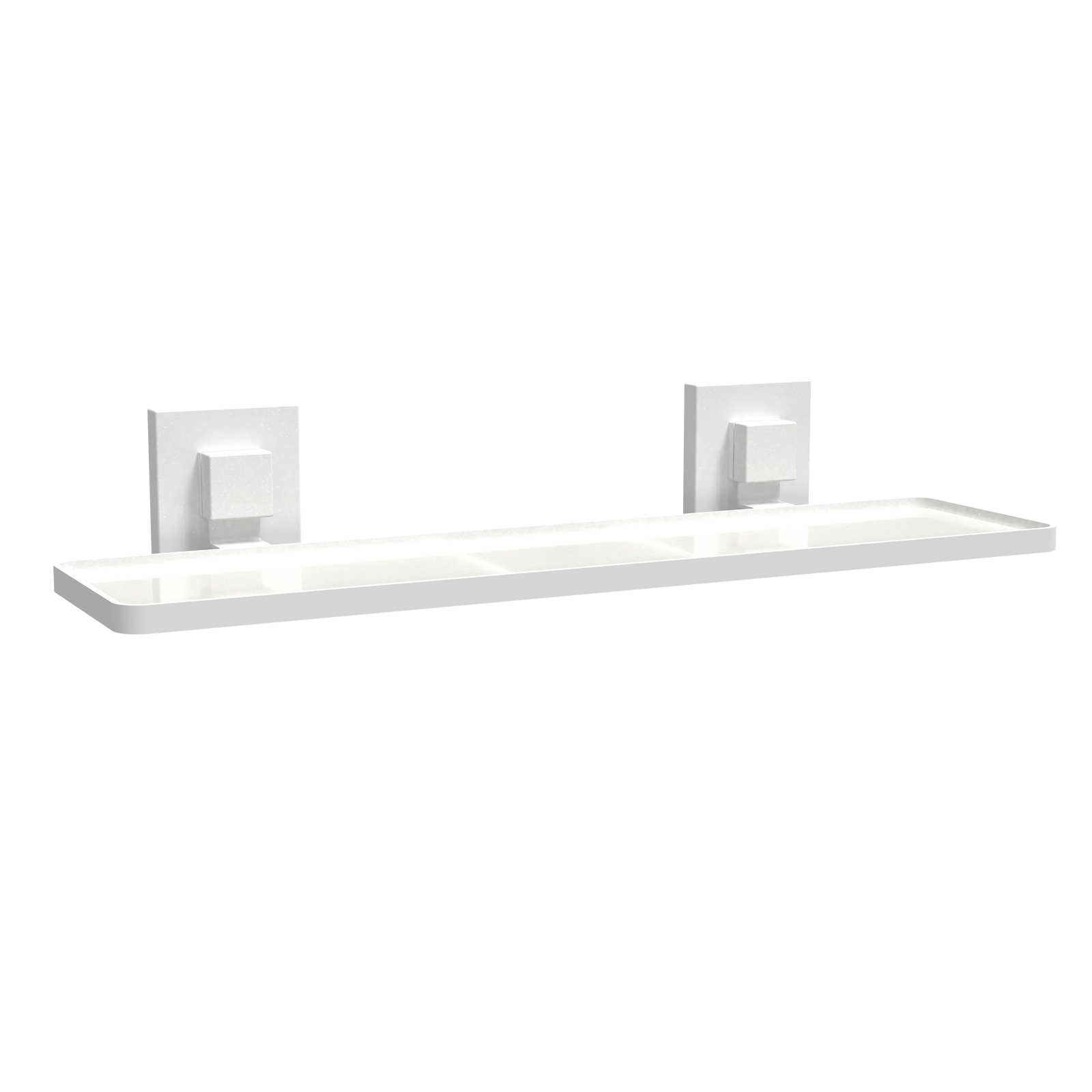 Fusion-Loc Matte White Style Suction Acrylic Shelf - Image 1 of 10