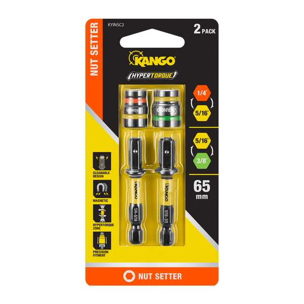 Kango Hypertorque Impact Magnetic Cleanable Nut Setter - 2 Pack