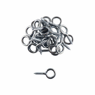 Everhang 4mm Zinc Screw Eyes - 25 Pack